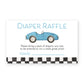 Race Car Baby Diaper Raffle Ticket