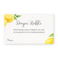 Lemon Baby Shower Diaper Raffle Ticket