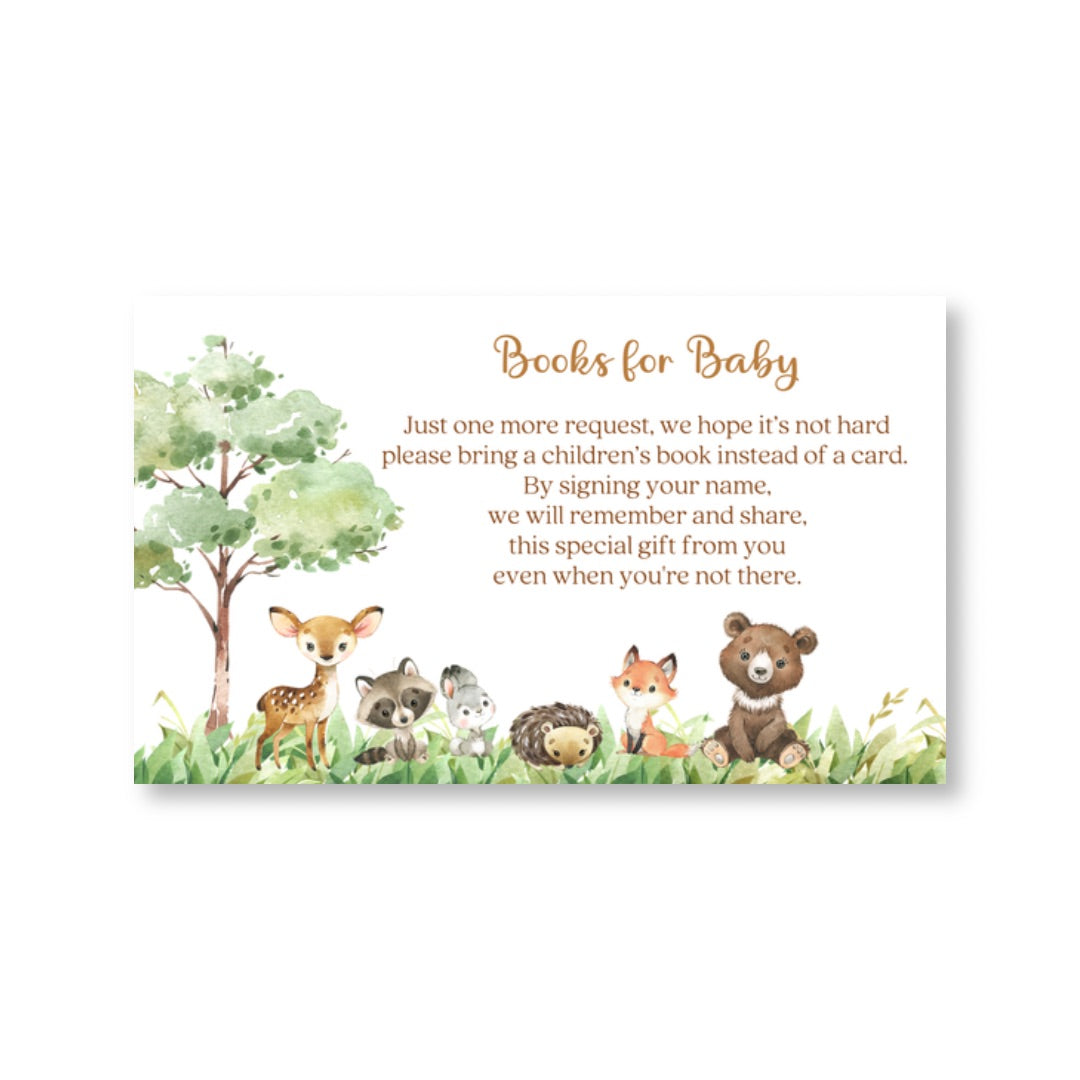 Forest Friends Bring a Book Card