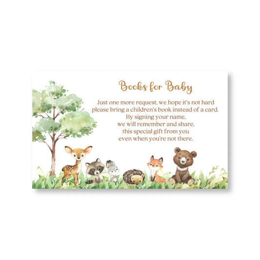 Forest Friends Bring a Book Card