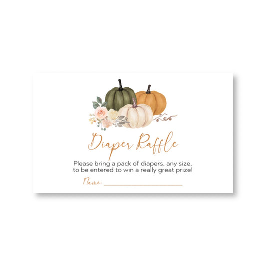 Sage Pumpkin Diaper Raffle Ticket