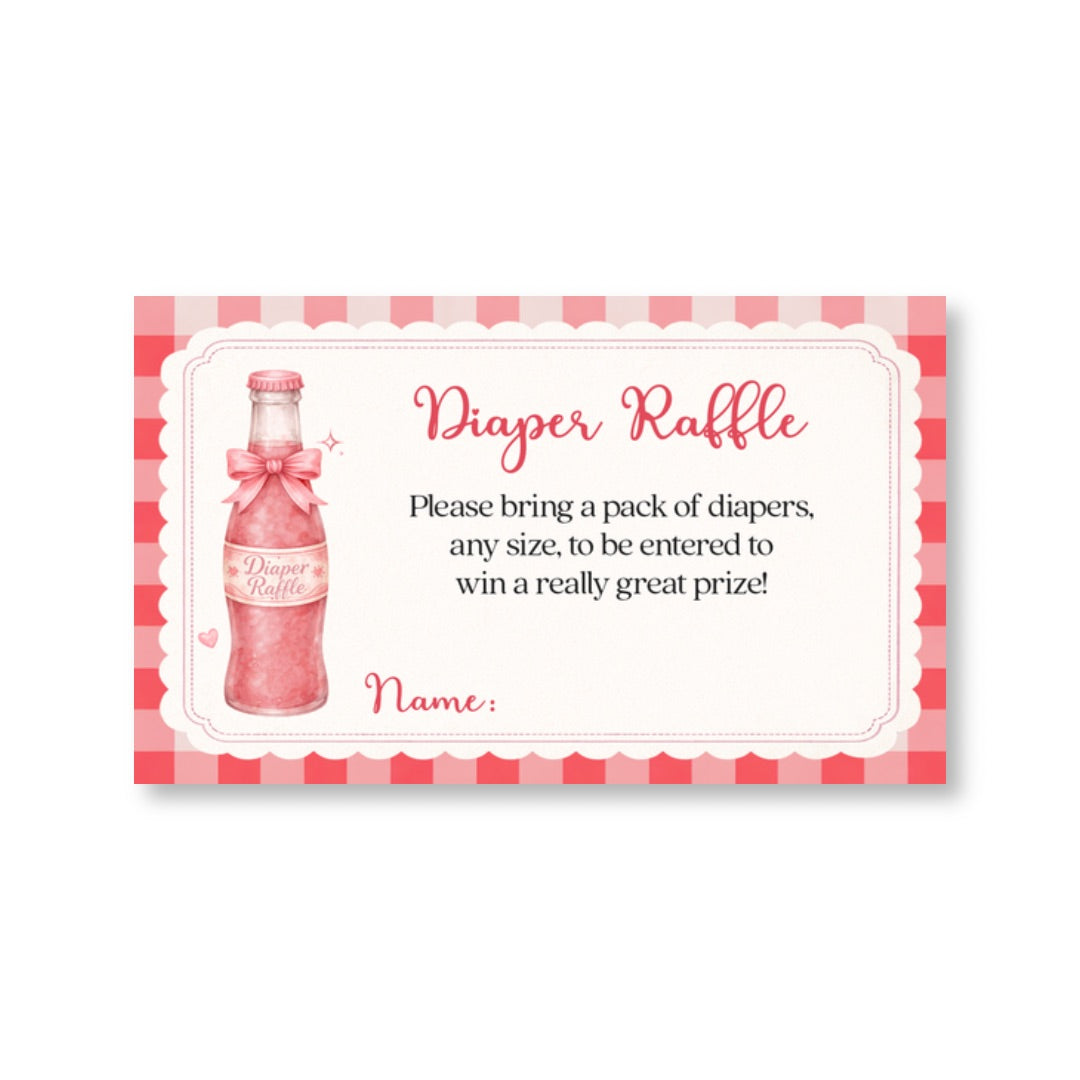 She's Ready to Pop Diaper Raffle Ticket