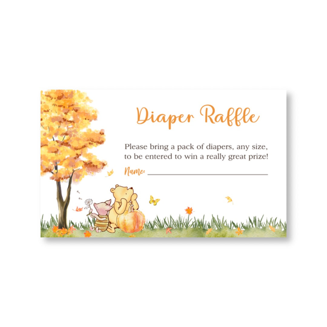 Autumn Winnie Diaper Raffle Ticket