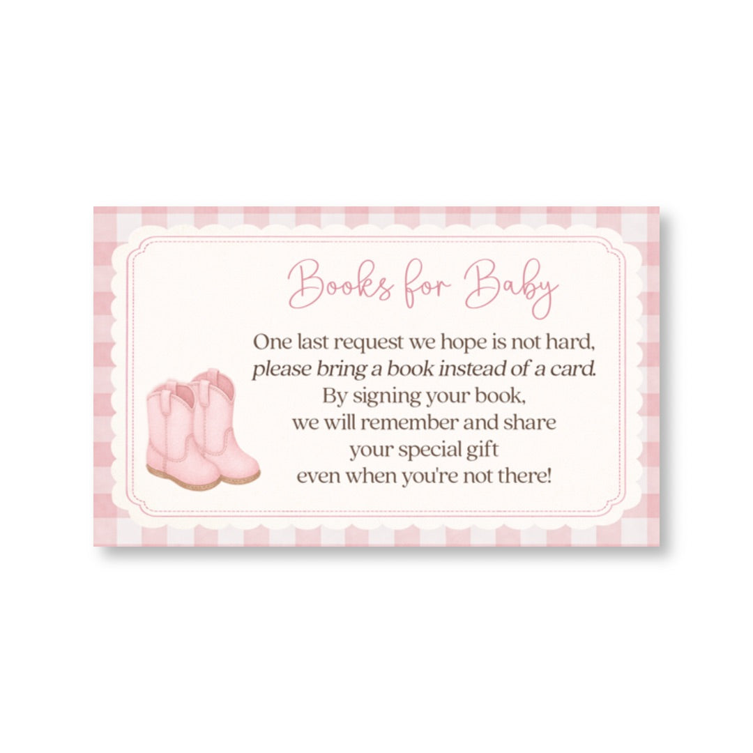 Cowgirl Baby Bring A Book Inserts