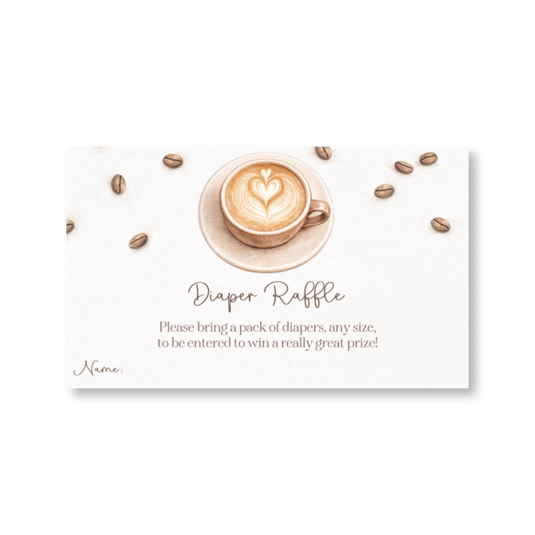 A Baby Latte is Brewing Diaper Raffle Ticket
