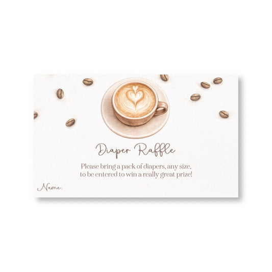 A Baby Latte is Brewing Diaper Raffle Ticket
