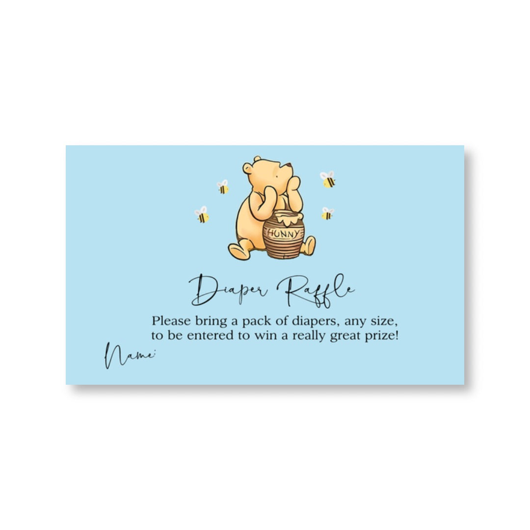 Simply Winnie Blue Diaper Raffle Ticket