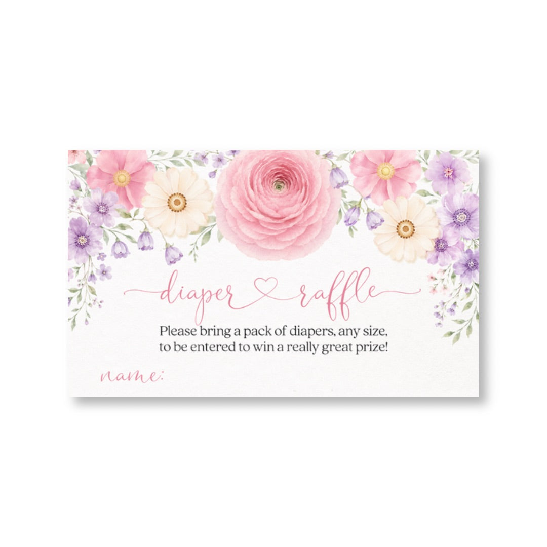 Baby in Bloom Diaper Raffle Ticket