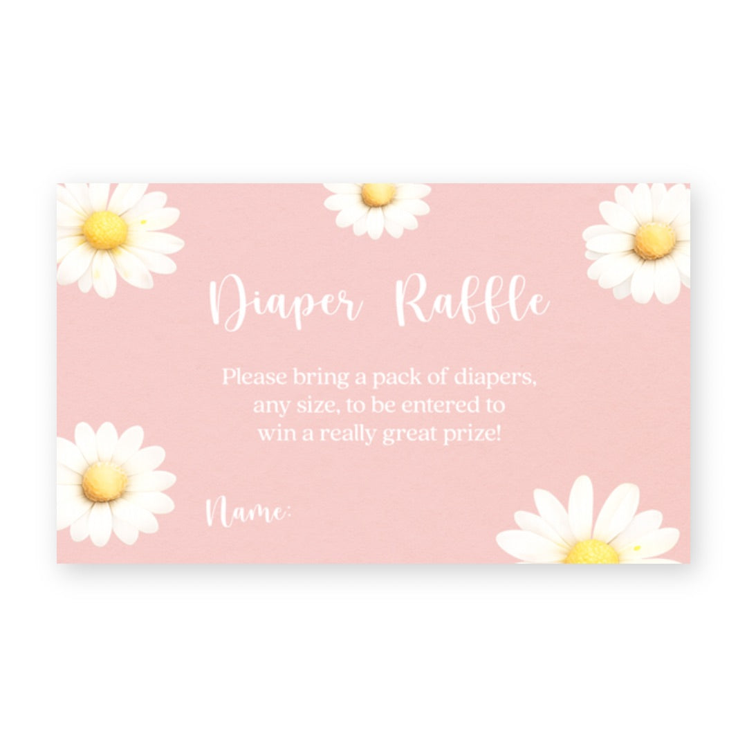 Daisy Baby Diaper Raffle Ticket
