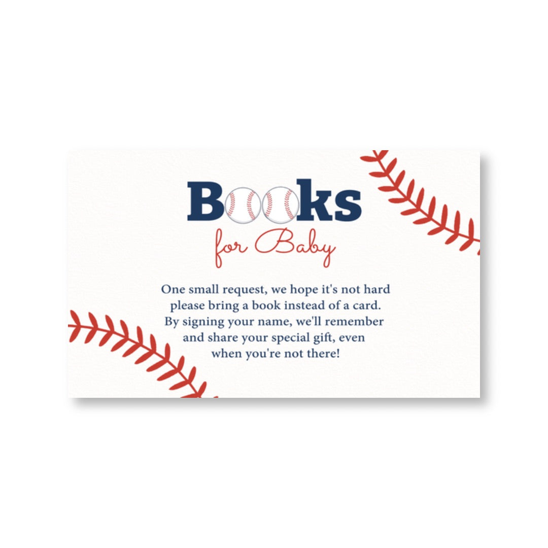 Baseball Baby Bring a Book Card