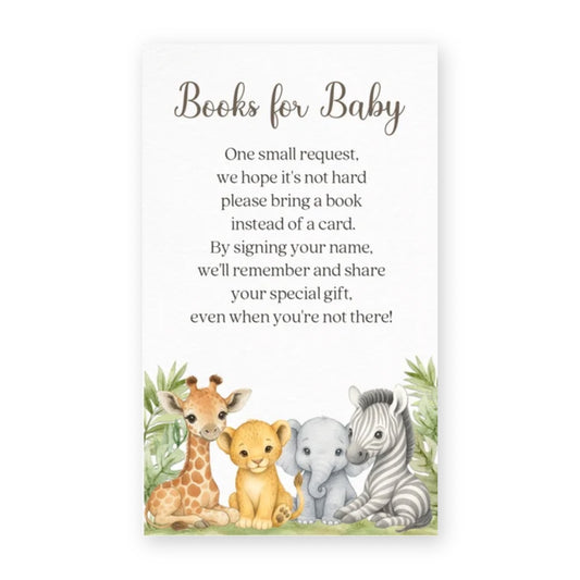 Jungle Safari Bring a Book Card