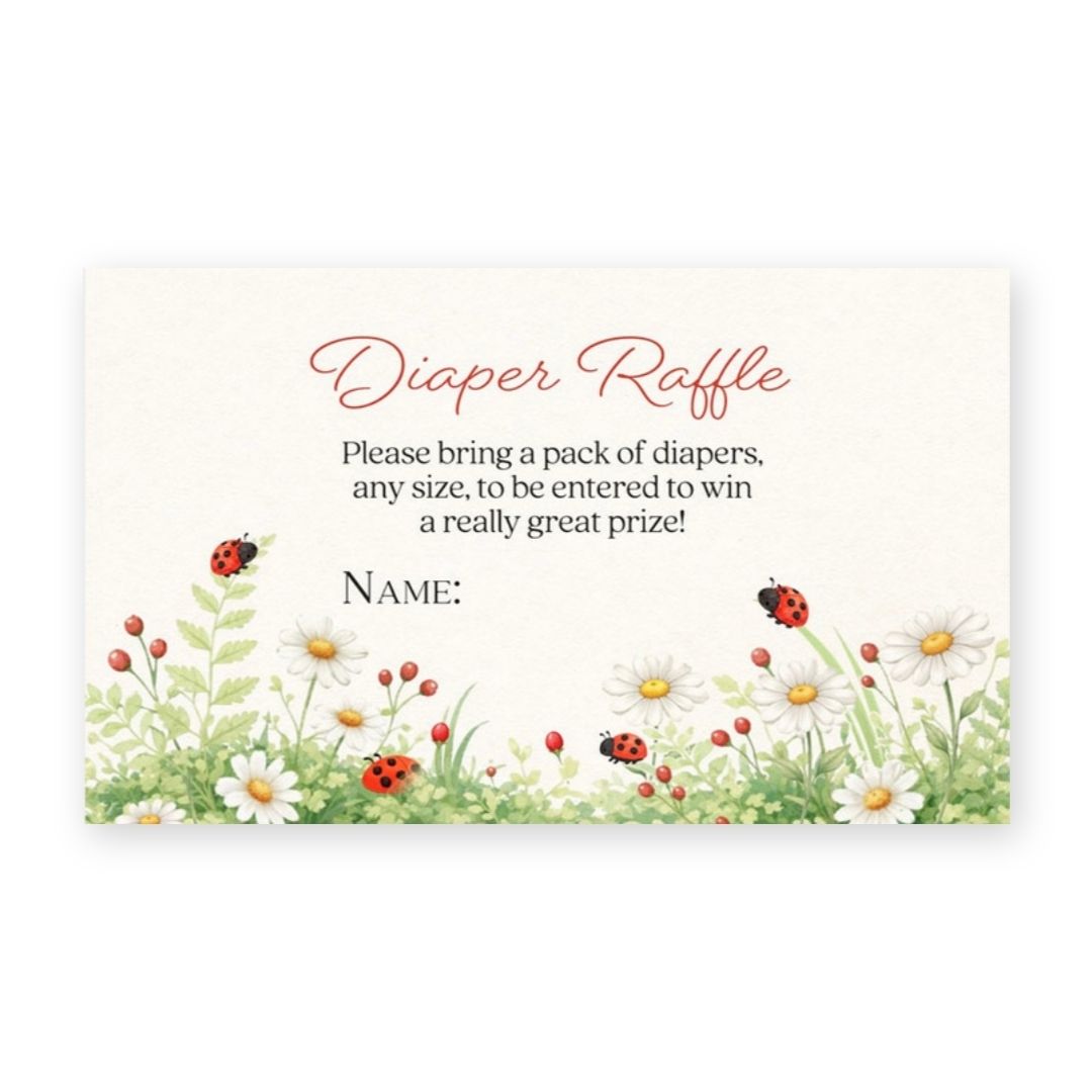 A Little Lady Diaper Raffle Ticket