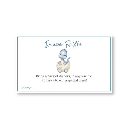 Dinosaur Diaper Raffle Ticket