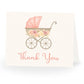 Vintage Carriage Baby Shower Thank You Card
