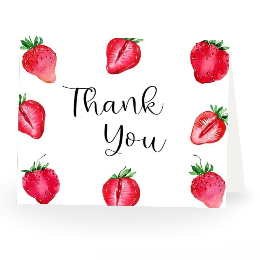 Berry Baby Shower Thank You Card