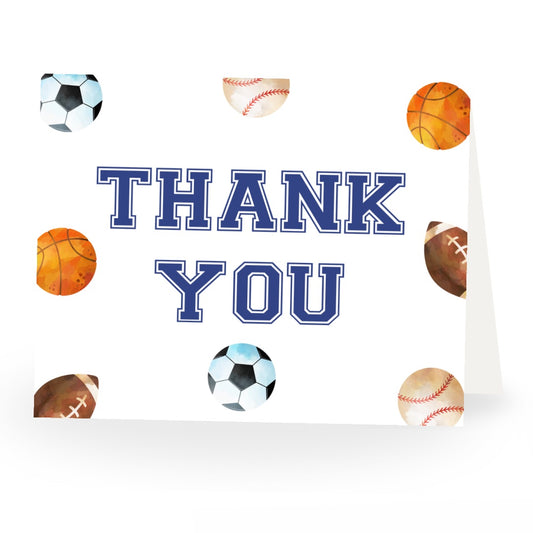 All Star Baby Shower Thank You Card