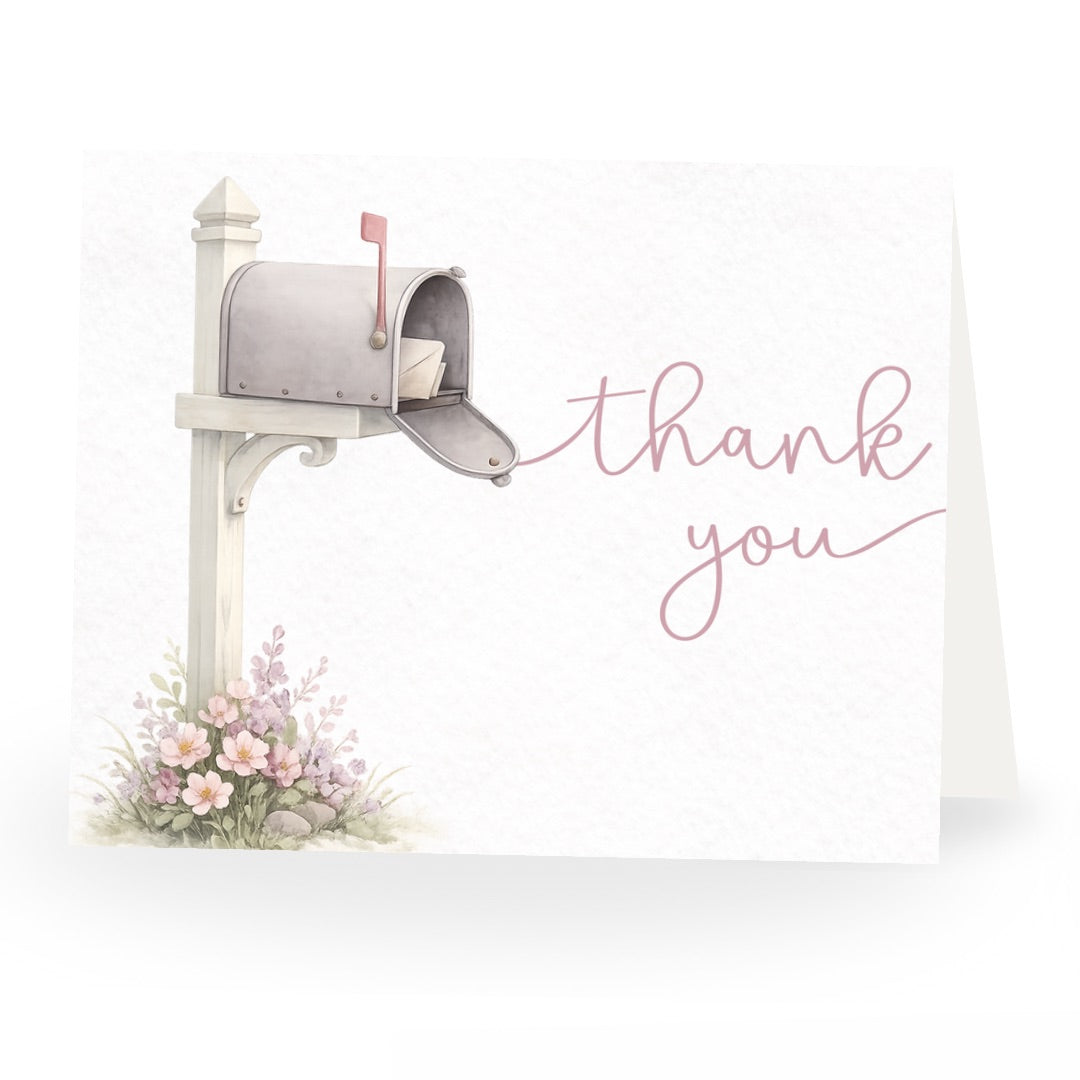Shower by Mail Pink Baby Shower Thank You Card