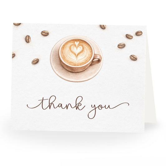 A Baby Latte is Brewing Baby Shower Thank You Card