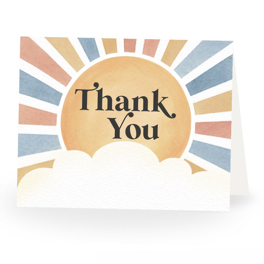 Here Comes the Son Baby Shower Thank You Card