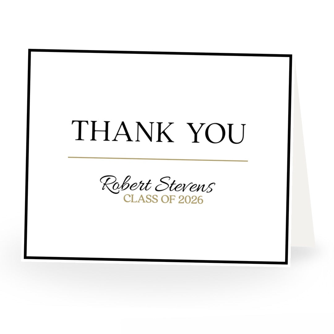 Balloon Graduation Thank You Card