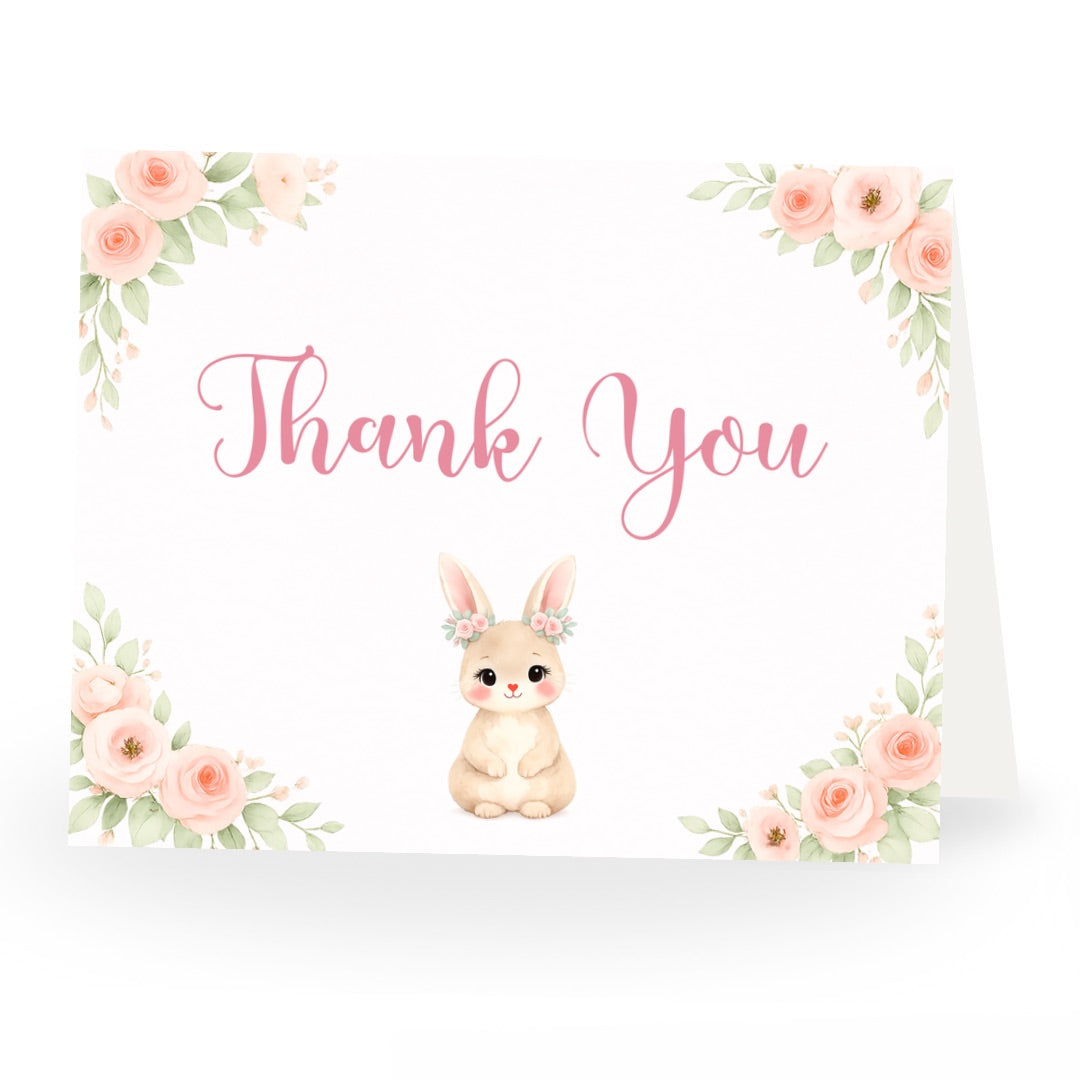 Bunny Baby Shower Thank You Card