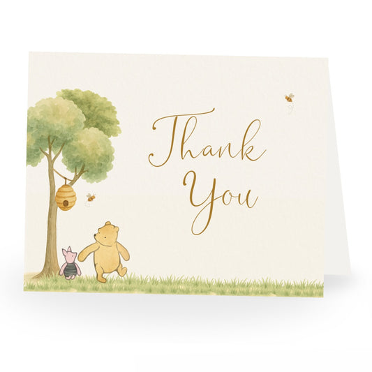 Winnie the Pooh Classic Baby Shower Thank You Card