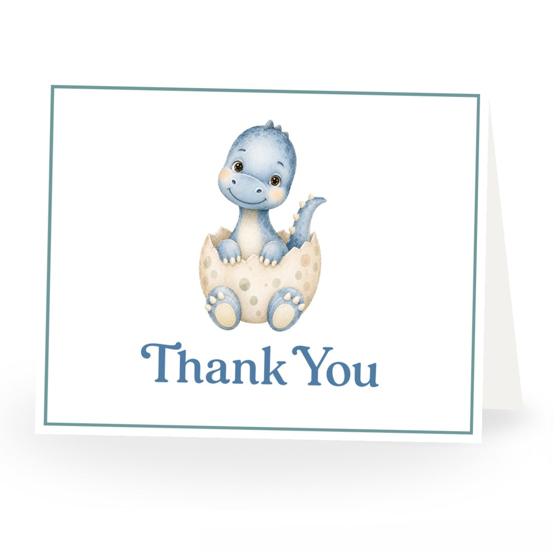 Dinosaur Baby Shower Thank You Card