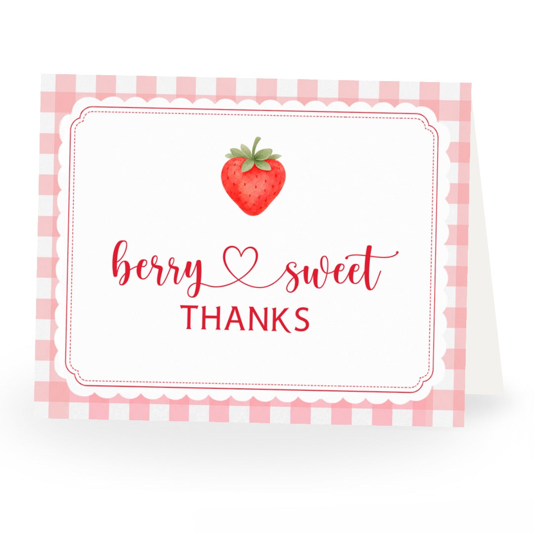 Berry Baby Shower Thank You Card