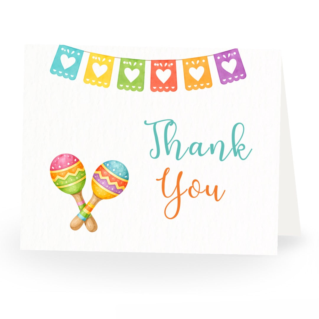 Fiesta Baby Shower Thank You Card