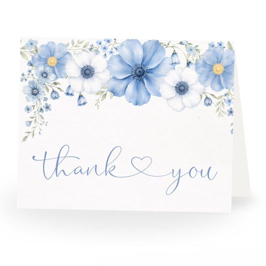 Baby in Bloom Boy Baby Shower Thank You Card
