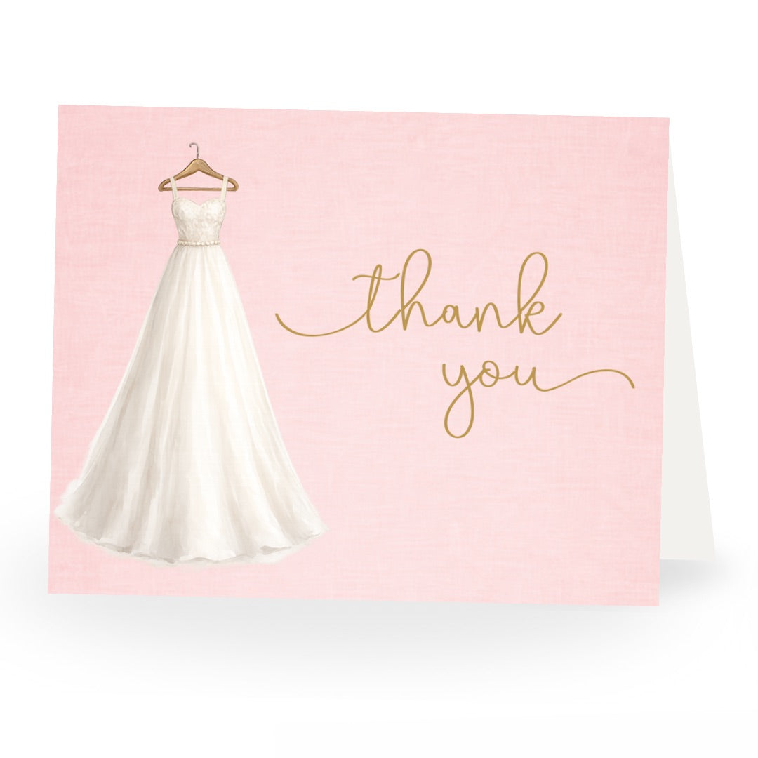 Bridal Gown Bridal Shower Thank You Card