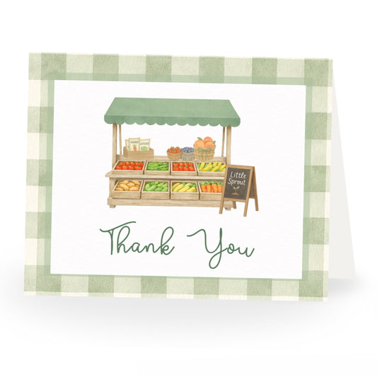 Locally Grown Baby Shower Thank You Card