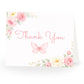 Butterfly Baby Shower Thank You Card