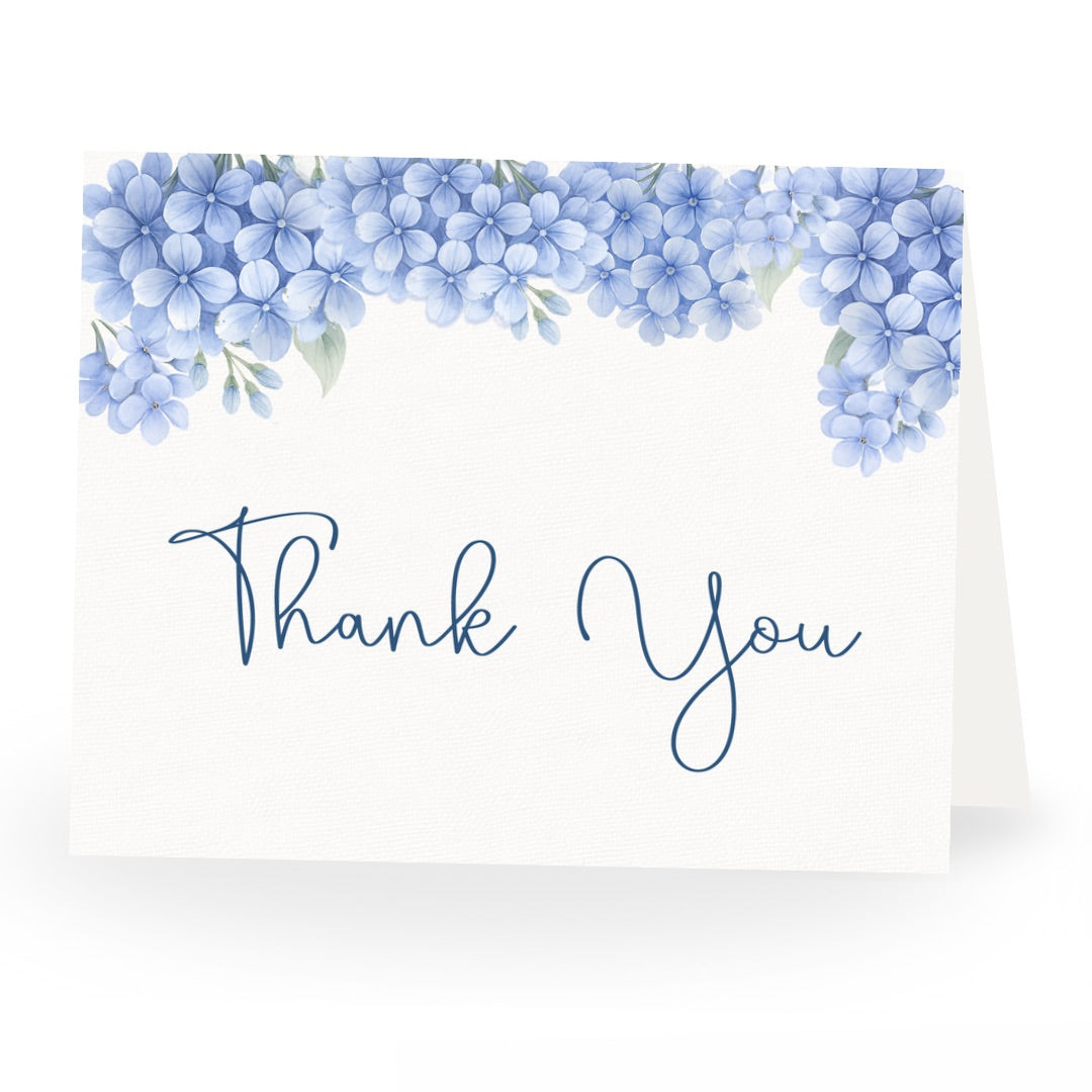 Hydrangea Bridal Shower Thank You Card