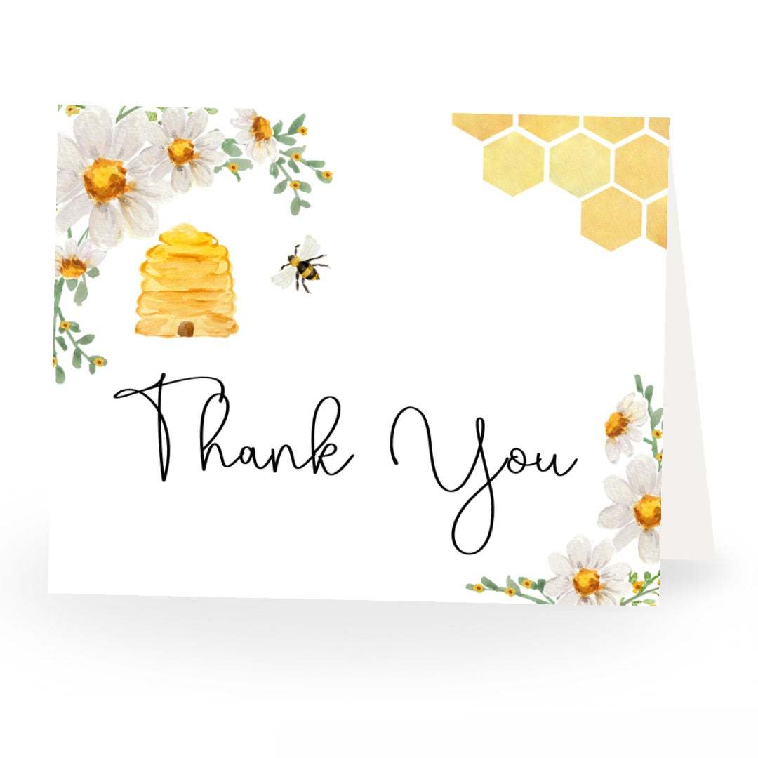 Bride to Bee Bridal Shower Thank You Card