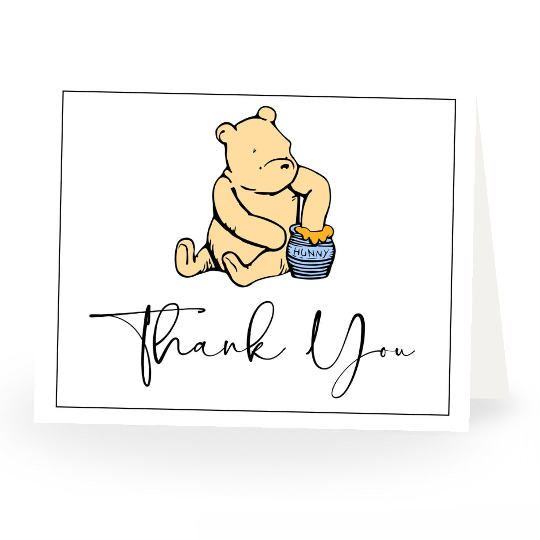Simply Winnie Baby Shower Thank you Card