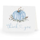 Painted Pumpkin Blue Baby Shower Thank You Card