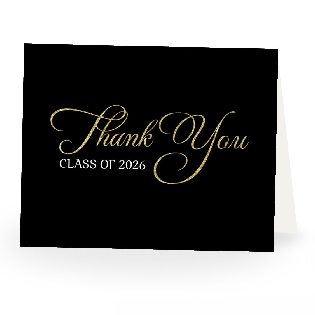 Cap & Confetti Graduation Thank You Card