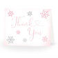 Little Snowflake Pink Baby Shower Thank You Card
