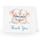 Little Peanut Twin Boy Baby Shower Thank You Card