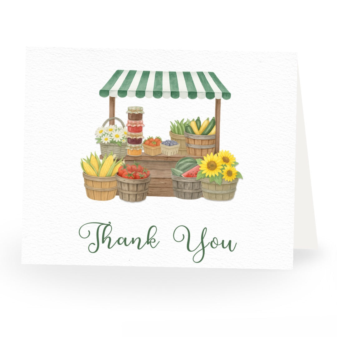 She's Fresh off the Market Bridal Shower Thank You Card