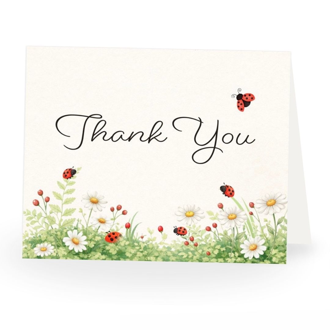 A Little Lady Baby Shower Thank You Card