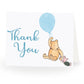 Winnie the Pooh Blue Balloon Baby Shower Thank You Card