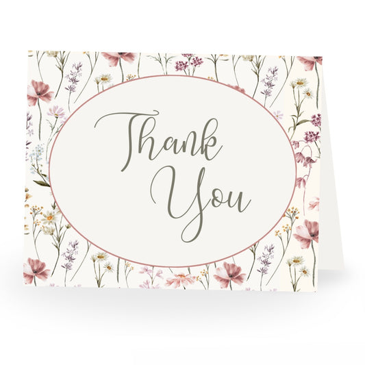 Vintage Love is in Bloom Bridal Shower Thank You Card