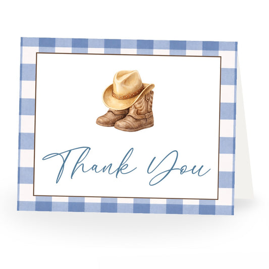Cowboy Baby Shower Thank You Card