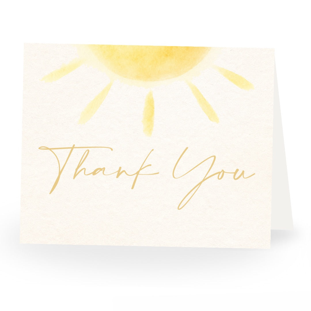 A Little Ray of Sunshine Baby Shower Thank You Card