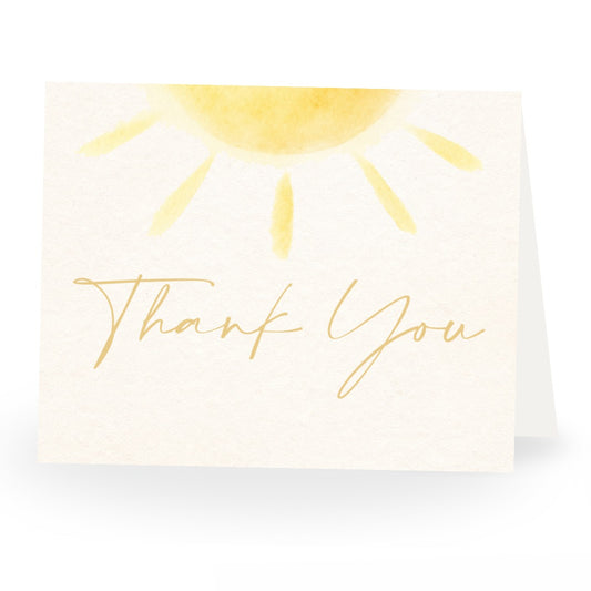 A Little Ray of Sunshine Baby Shower Thank You Card