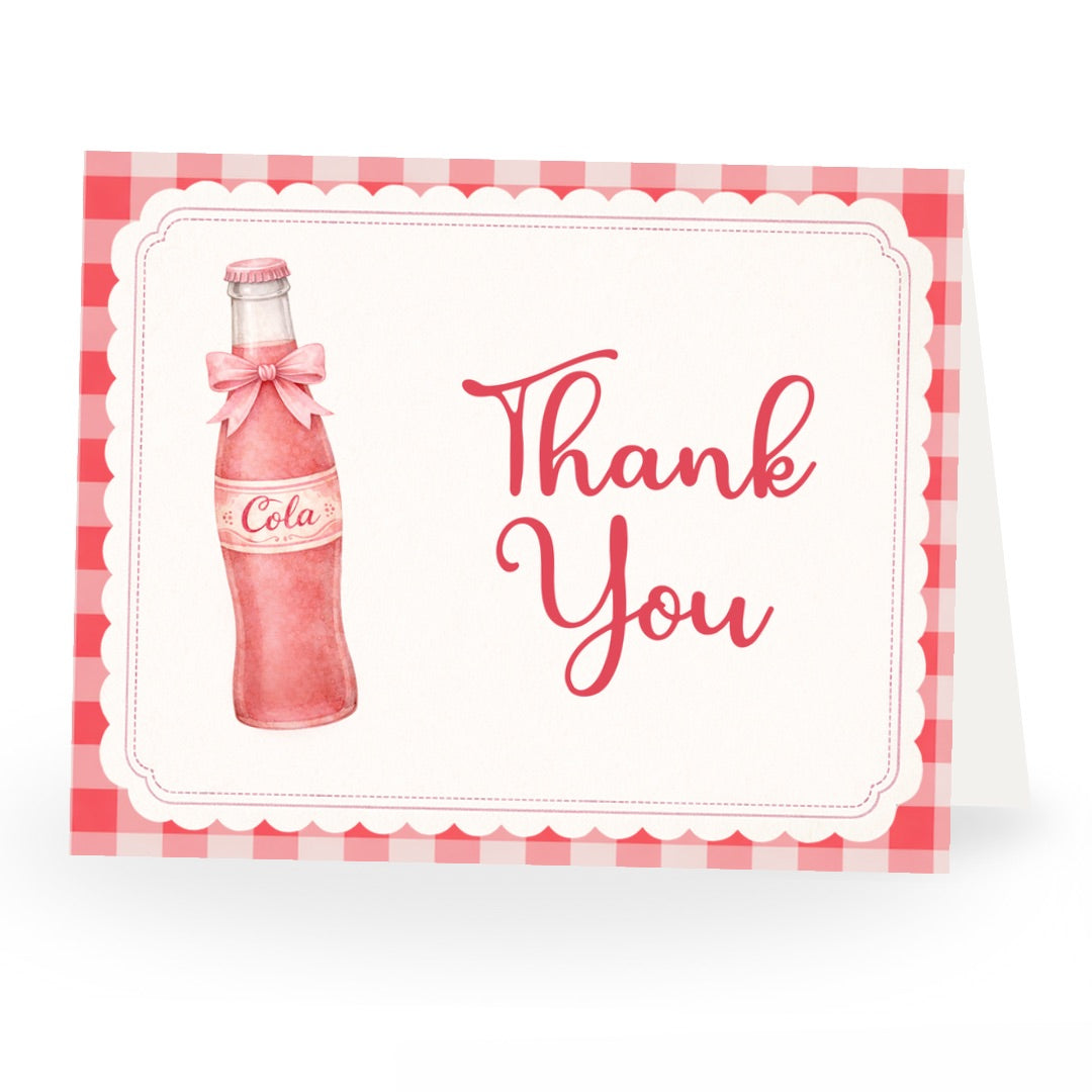 She's Ready to Pop Baby Shower Thank You Card