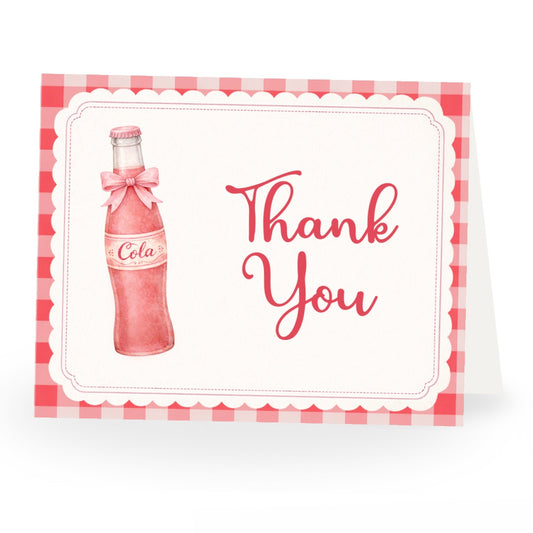 She's Ready to Pop Baby Shower Thank You Card