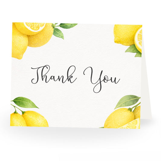 Lemon Baby Shower Thank You Card